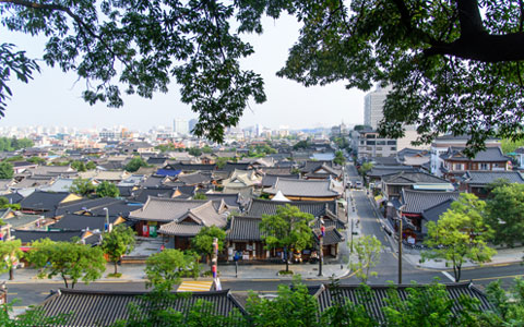 전주한옥마을 전경